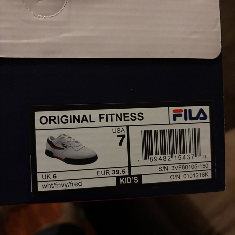 Fila Kids Sneakers - White, Navy, Red